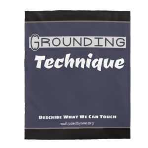 Grounding Technique Blanket; Describe What We Can Touch (Mauve)